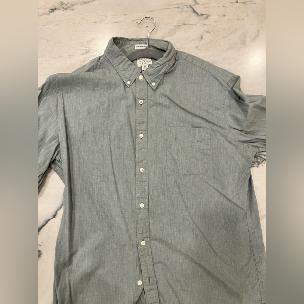 J. Crew Secret Wash Men’s Slim XL Untucked Oxford Button down